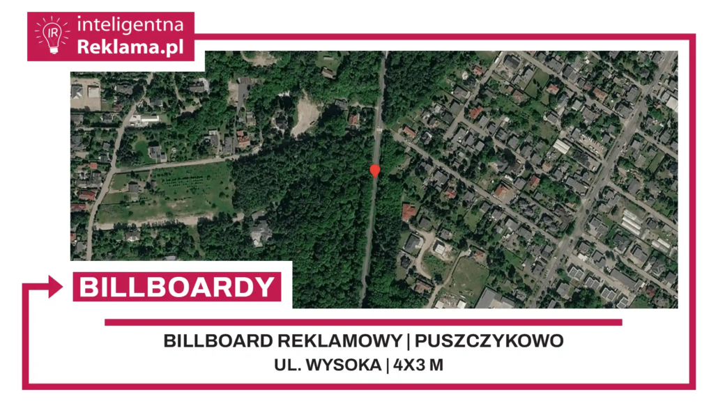 Lokalizacja reklamowa w Puszczykowo przy ul. Wysoka - powierzchnia 12 m²