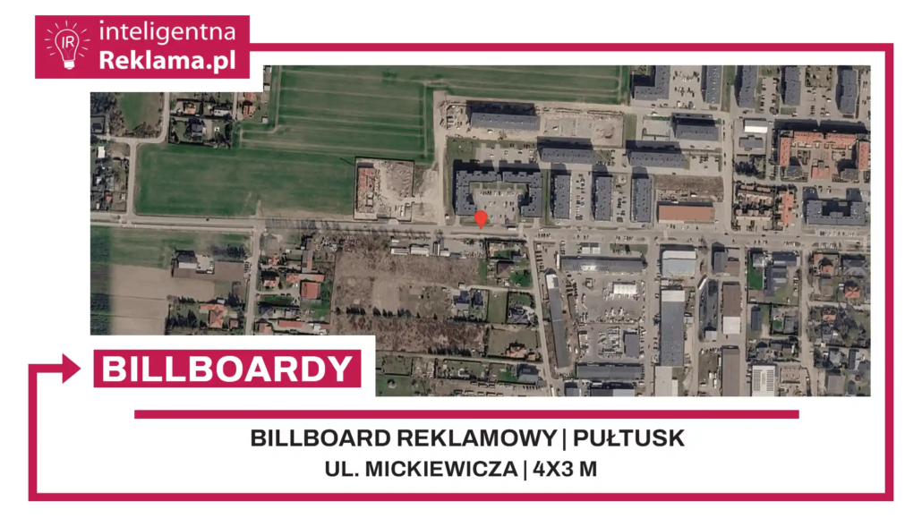 Lokalizacja reklamowa w Pułtusk przy ul. Mickiewicza - powierzchnia 12 m²