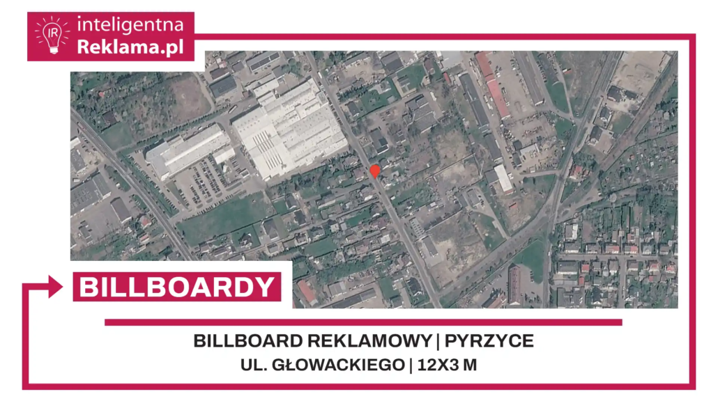Lokalizacja reklamowa w Pyrzyce przy ul. Głowackiego - powierzchnia 36 m²