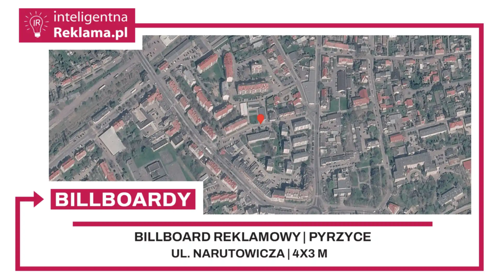 Lokalizacja reklamowa w Pyrzyce przy ul. Narutowicza - powierzchnia 12 m²