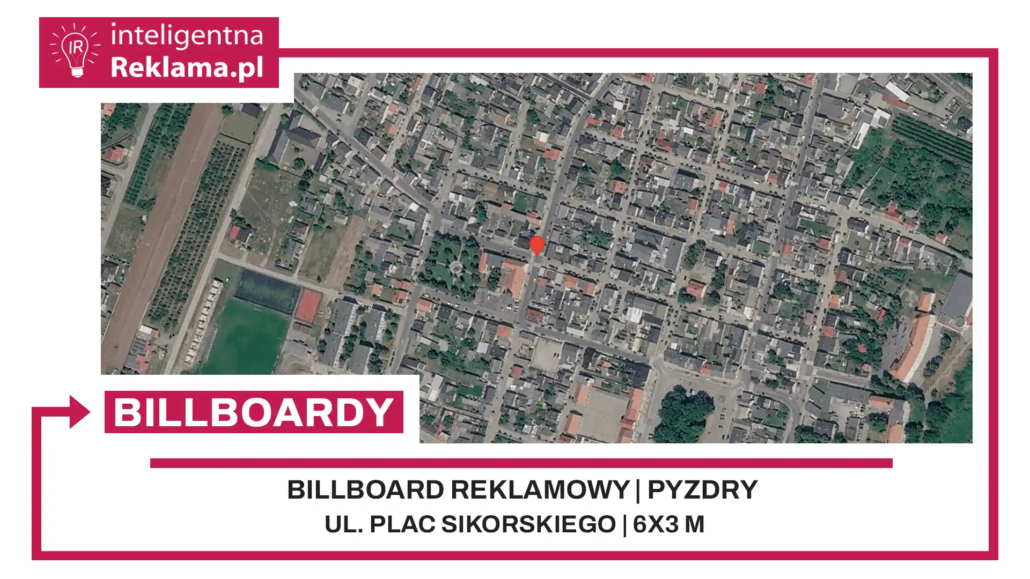 Lokalizacja reklamowa w Pyzdry przy ul. Plac Sikorskiego - powierzchnia 18 m²