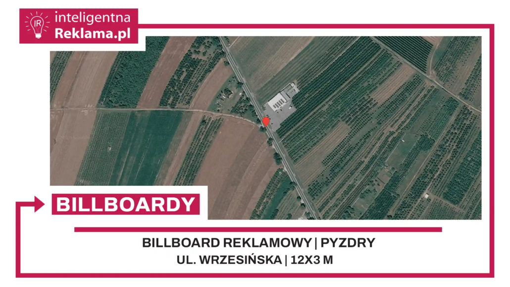 Lokalizacja reklamowa w Pyzdry przy ul. Wrzesińska - powierzchnia 36 m²