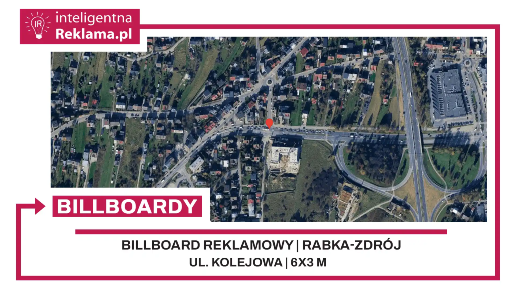 Lokalizacja reklamowa w Rabka-Zdrój przy ul. Kolejowa - powierzchnia 18 m²