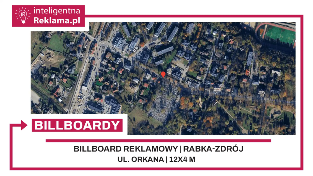 Lokalizacja reklamowa w Rabka-Zdrój przy ul. ul. Orkana - powierzchnia 48 m²