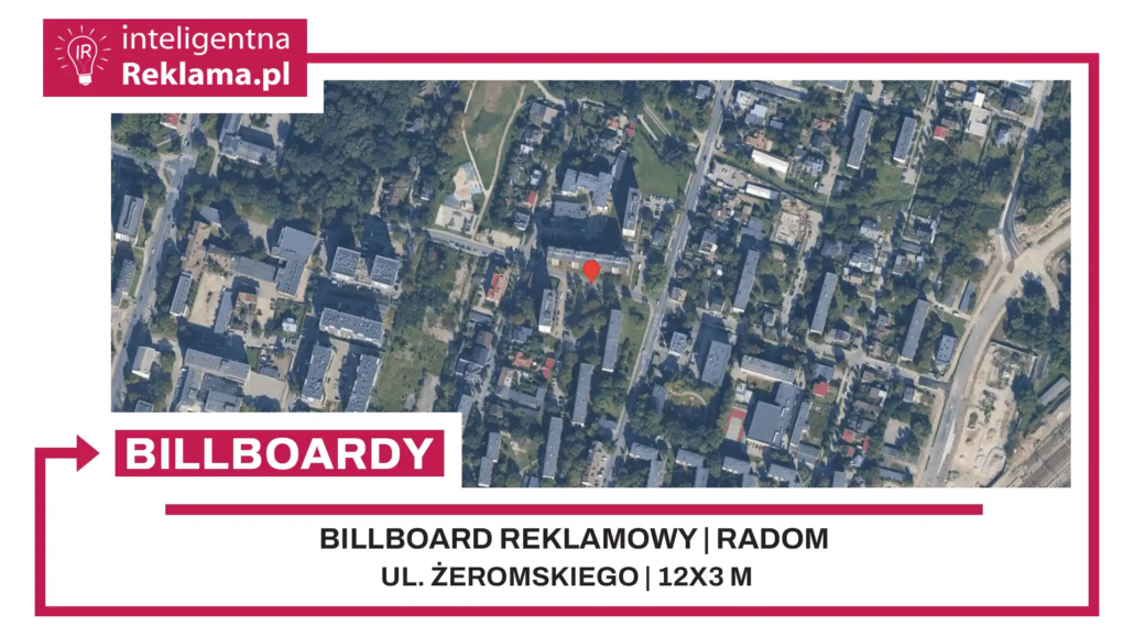 Lokalizacja reklamowa w Radom przy ul. ul. Żeromskiego - powierzchnia 36 m²