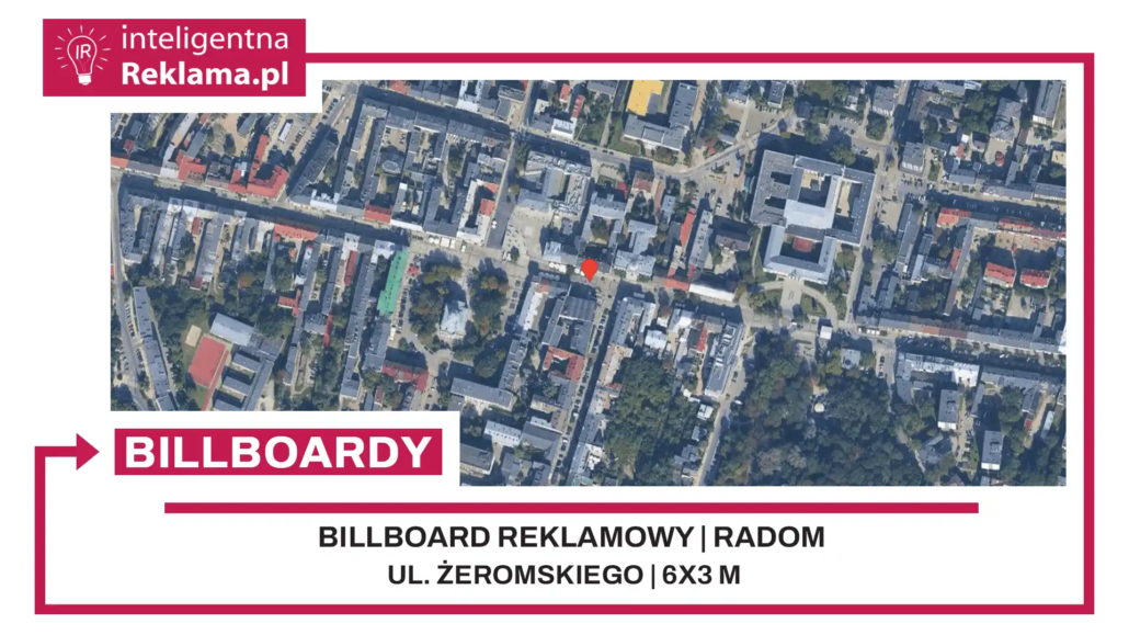 Lokalizacja reklamowa w Radom przy ul. Żeromskiego - powierzchnia 18 m²