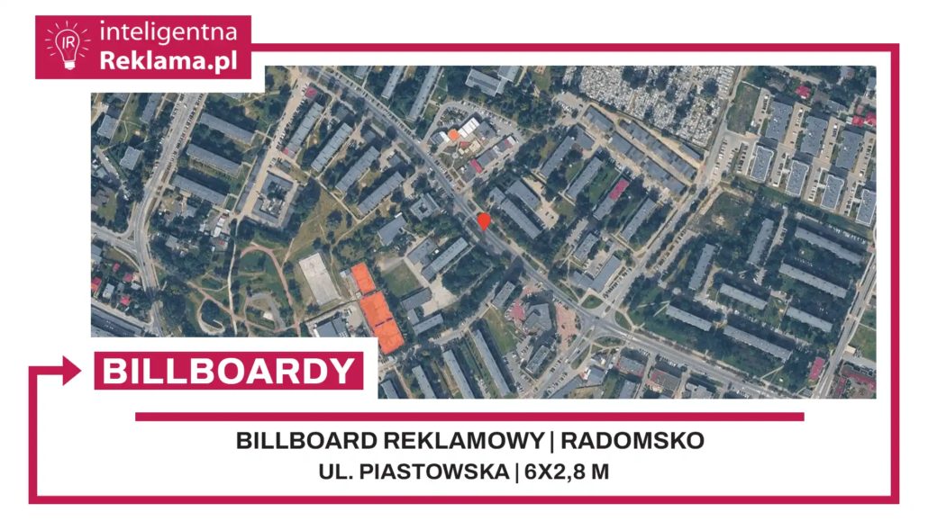Lokalizacja reklamowa w Radomsko przy ul. Piastowska - powierzchnia 16,8 m²