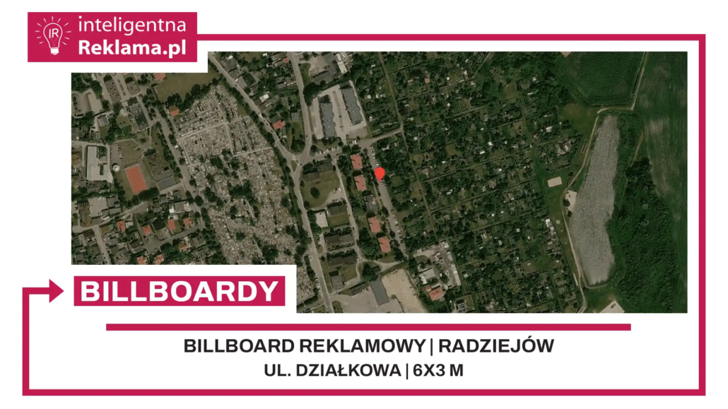 Lokalizacja reklamowa w Radziejów przy ul. Działkowa - powierzchnia 18 m²