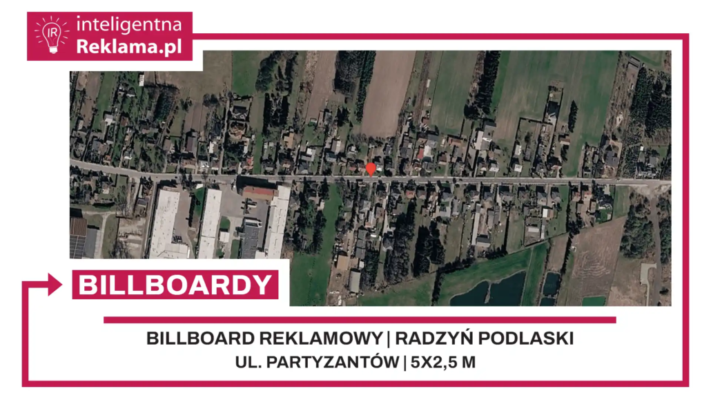 Lokalizacja reklamowa w Radzyń Podlaski przy ul. Partyzantów - powierzchnia 12,5 m²