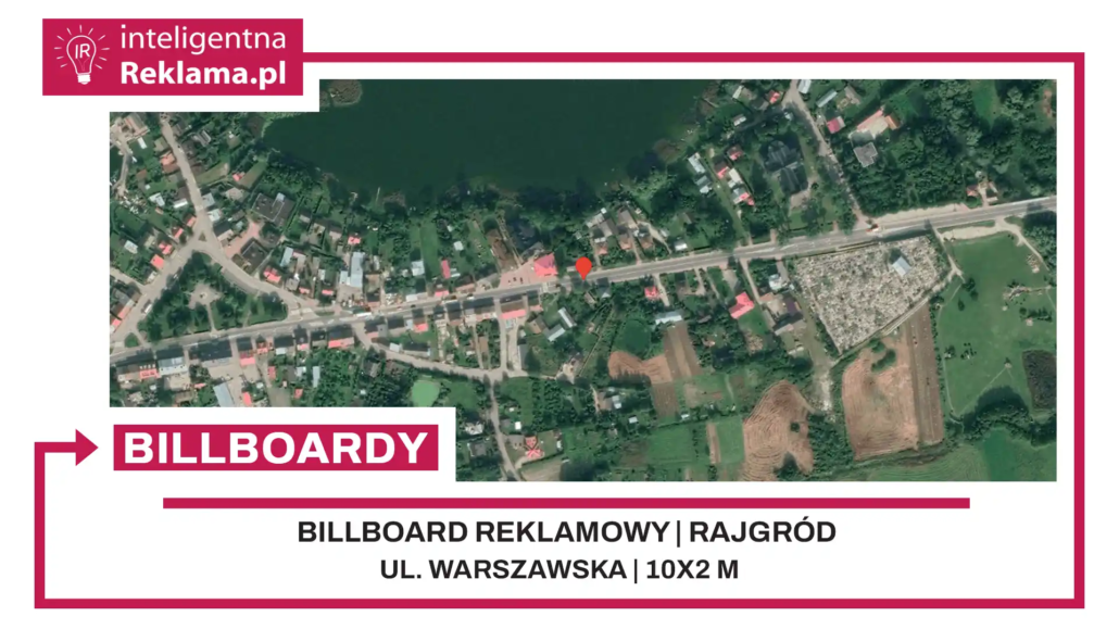 Lokalizacja reklamowa w Rajgród przy ul. ul. Warszawska - powierzchnia 20 m²