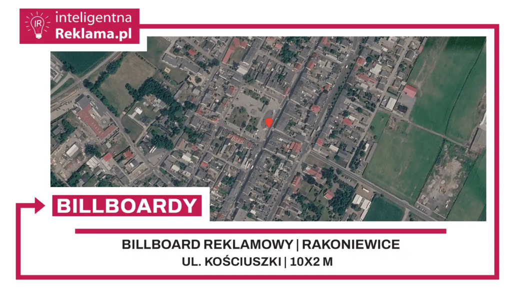 Lokalizacja reklamowa w Rakoniewice przy ul. Kościuszki - powierzchnia 20 m²