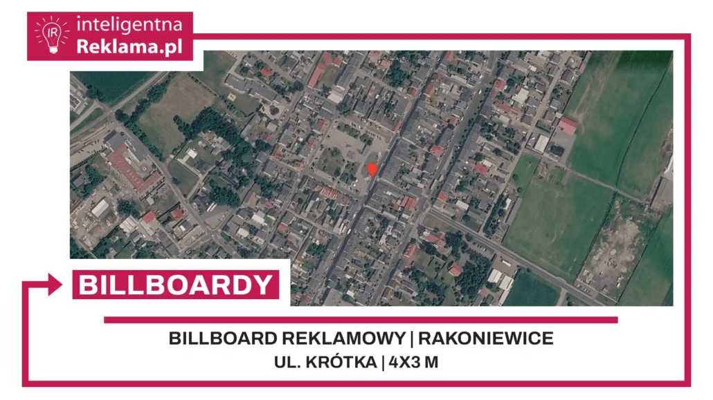 Lokalizacja reklamowa w Rakoniewice przy ul. ul. Krótka - powierzchnia 12 m²