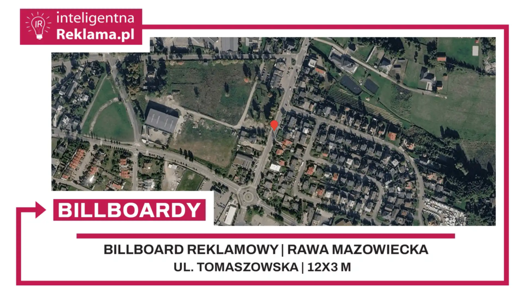 Lokalizacja reklamowa w Rawa Mazowiecka przy ul. ul. Tomaszowska - powierzchnia 36 m²