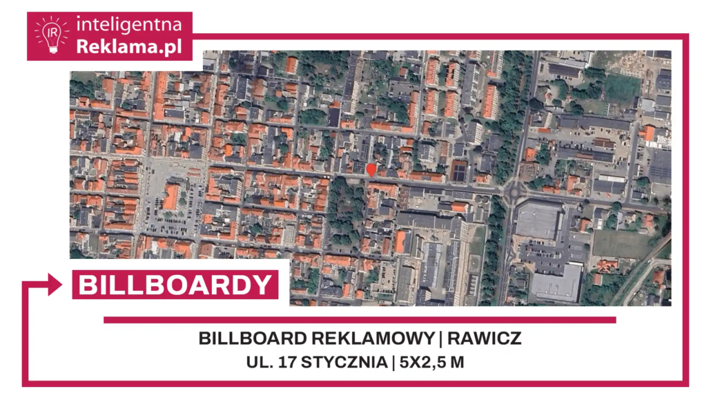 Lokalizacja reklamowa w Rawicz przy ul. 17 stycznia - powierzchnia 12,5 m²