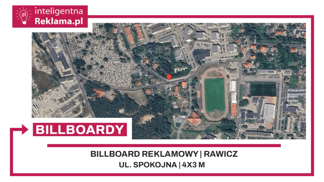 Lokalizacja reklamowa w Rawicz przy ul. Spokojna - powierzchnia 12 m²