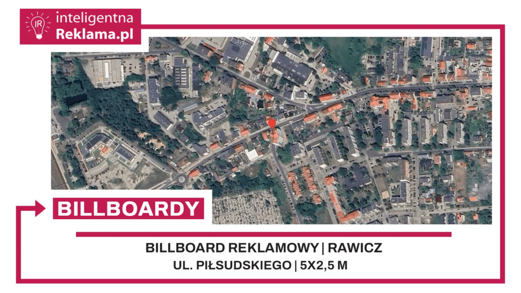 Lokalizacja reklamowa w Rawicz przy ul. ul. Piłsudskiego - powierzchnia 12,5 m²