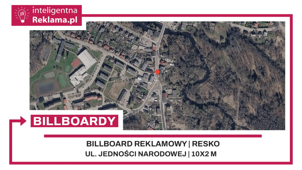 Lokalizacja reklamowa w Resko przy ul. ul. Jedności Narodowej - powierzchnia 20 m²