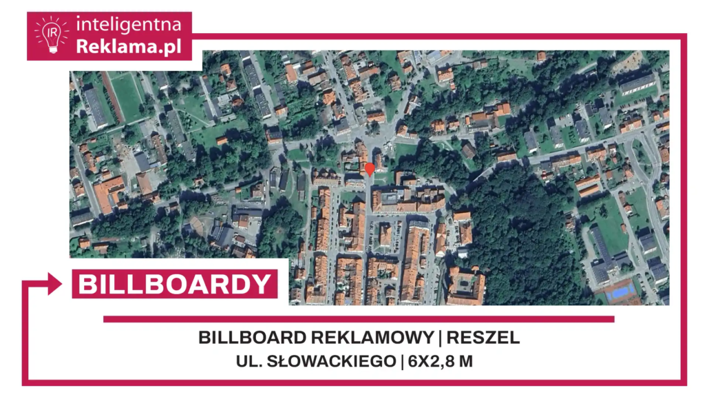 Lokalizacja reklamowa w Reszel przy ul. Słowackiego - powierzchnia 16,8 m²