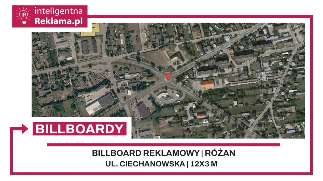 Lokalizacja reklamowa w Różan przy ul. Ciechanowska - powierzchnia 36 m²