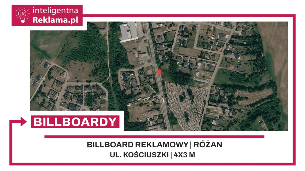 Lokalizacja reklamowa w Różan przy ul. Kościuszki - powierzchnia 12 m²