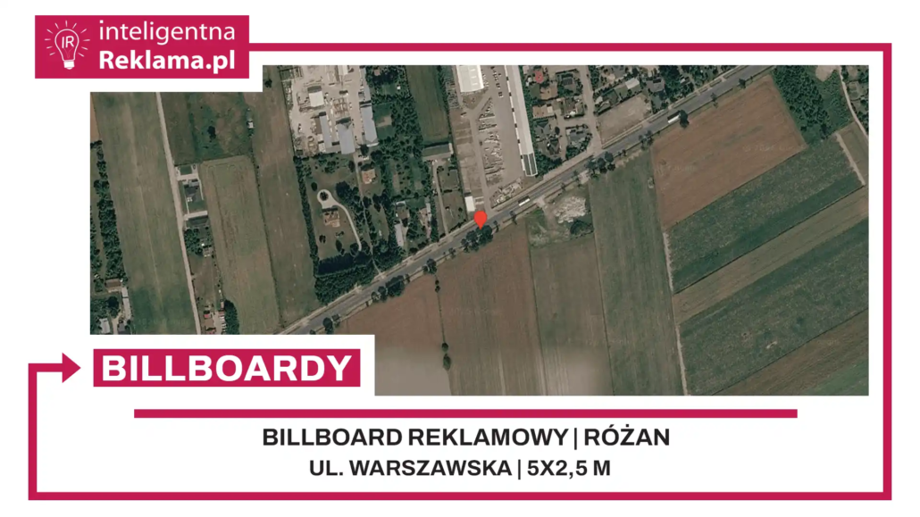 Lokalizacja reklamowa w Różan przy ul. Warszawska - powierzchnia 12,5 m²