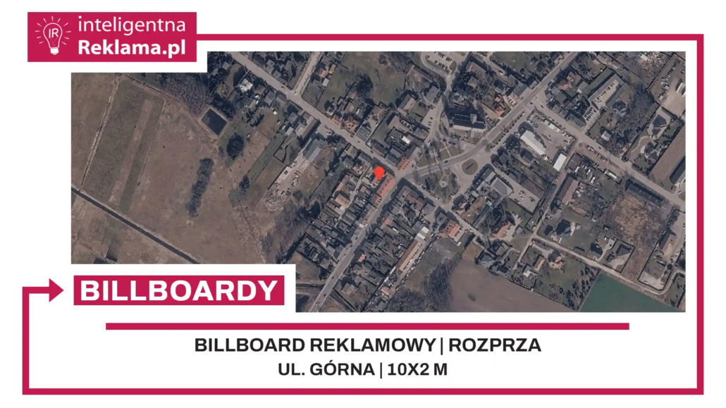 Lokalizacja reklamowa w Rozprza przy ul. Górna - powierzchnia 20 m²