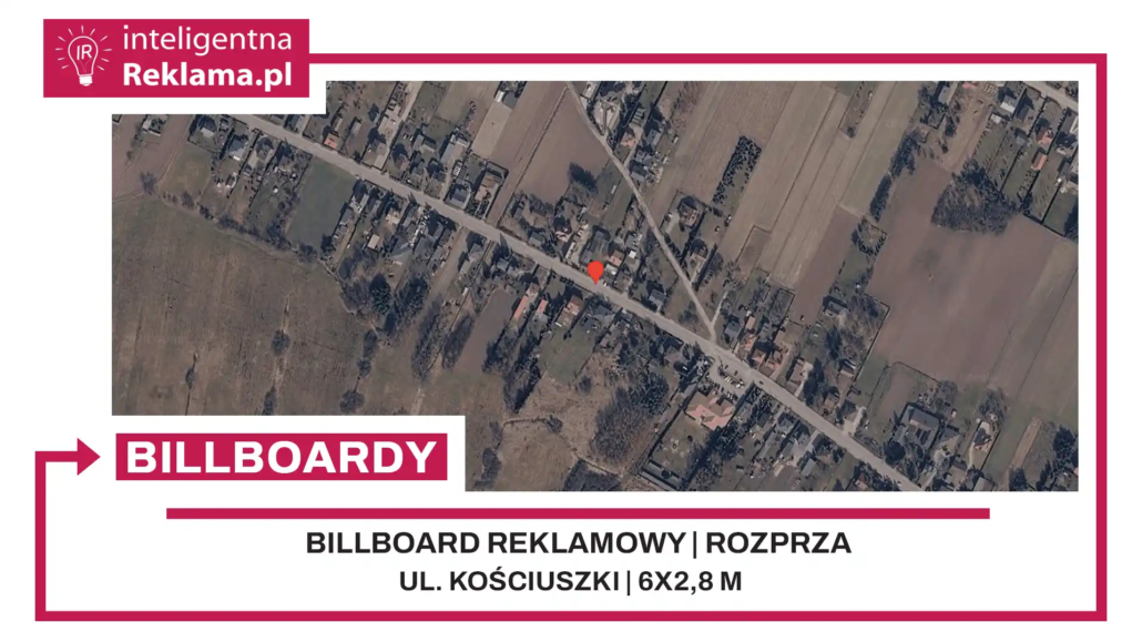 Lokalizacja reklamowa w Rozprza przy ul. Kościuszki - powierzchnia 16,8 m²