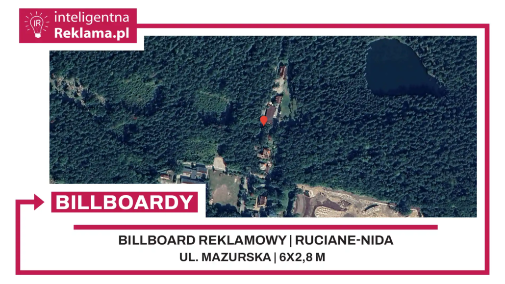 Lokalizacja reklamowa w Ruciane-Nida przy ul. Mazurska - powierzchnia 16,8 m²