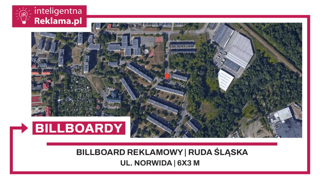 Lokalizacja reklamowa w Ruda Śląska przy ul. Norwida - powierzchnia 18 m²