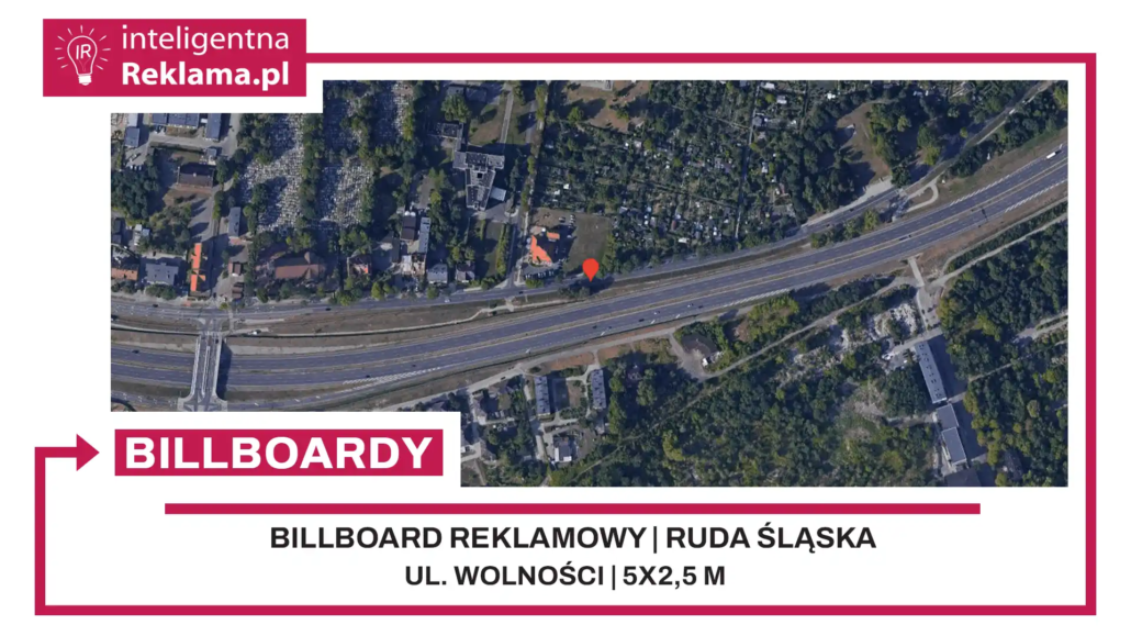 Lokalizacja reklamowa w Ruda Śląska przy ul. ul. Wolności - powierzchnia 12,5 m²