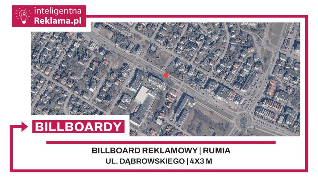 Lokalizacja reklamowa w Rumia przy ul. Dąbrowskiego - powierzchnia 12 m²