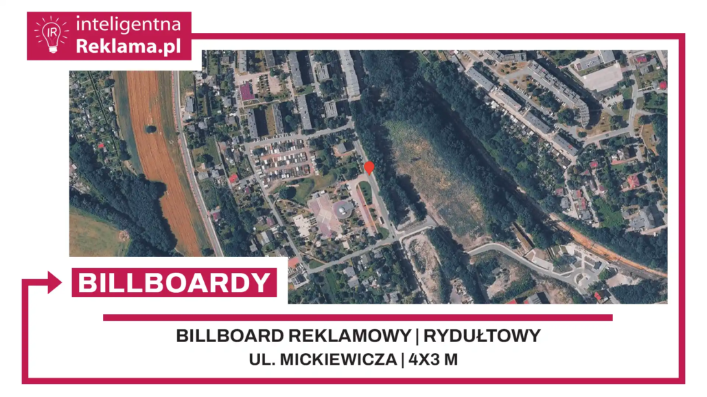 Lokalizacja reklamowa w Rydułtowy przy ul. Mickiewicza - powierzchnia 12 m²