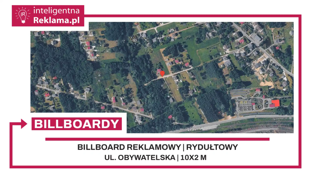Lokalizacja reklamowa w Rydułtowy przy ul. Obywatelska - powierzchnia 20 m²