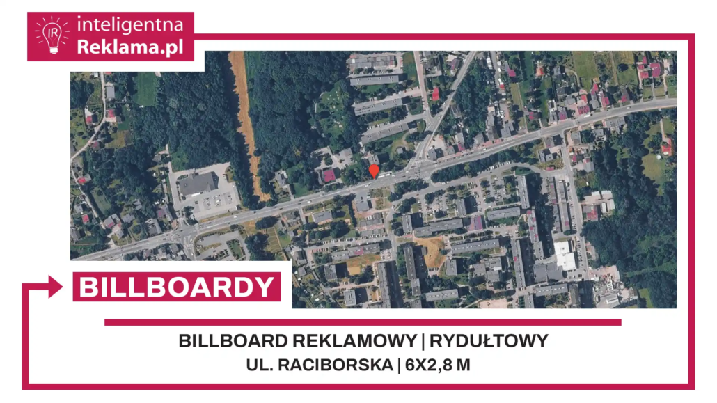Lokalizacja reklamowa w Rydułtowy przy ul. Raciborska - powierzchnia 16,8 m²