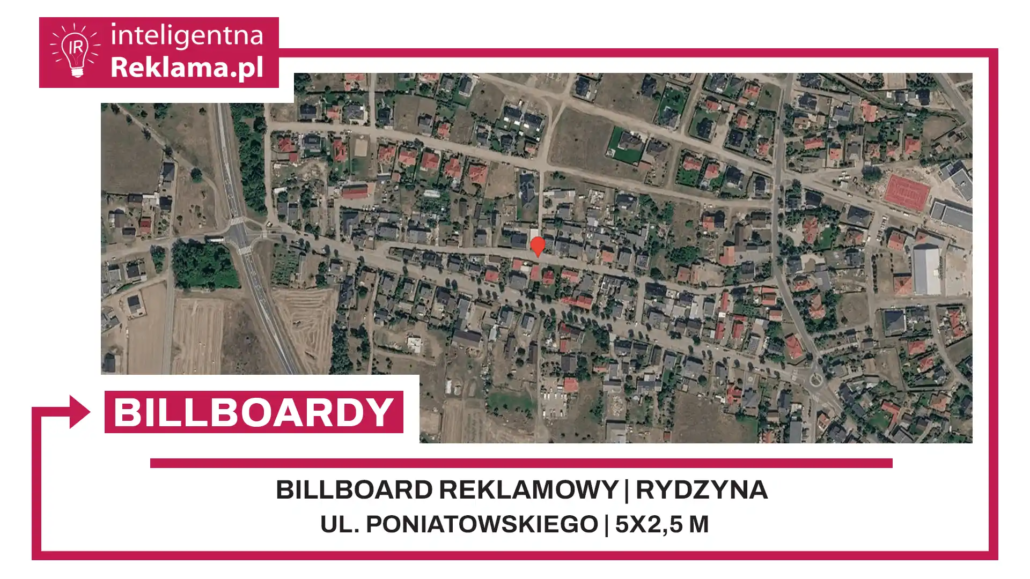 Lokalizacja reklamowa w Rydzyna przy ul. Poniatowskiego - powierzchnia 12,5 m²