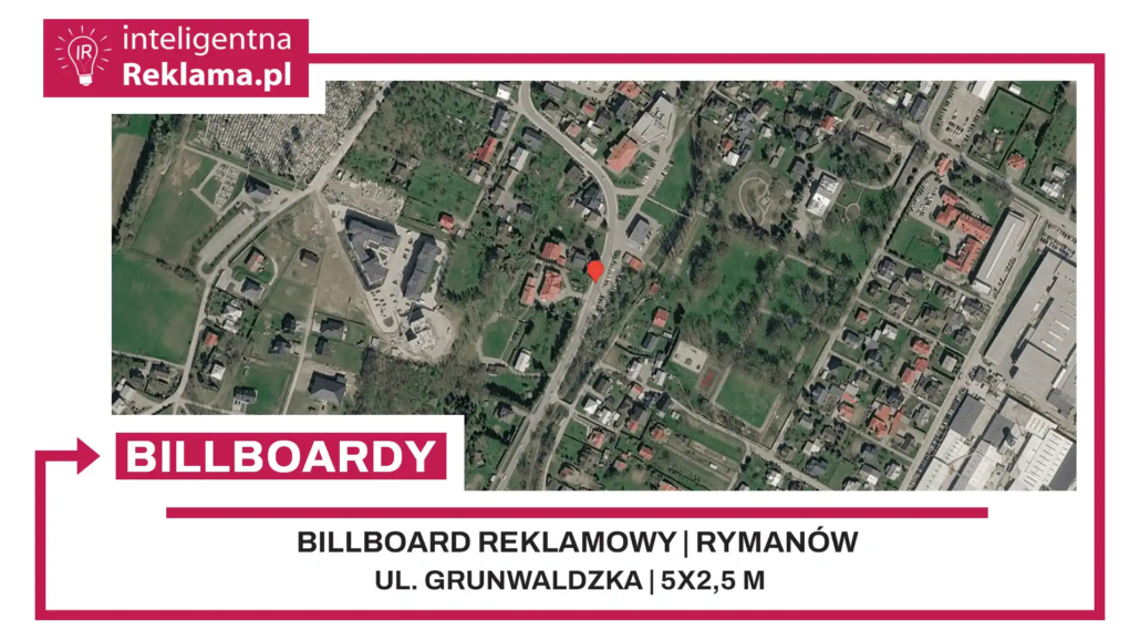 Lokalizacja reklamowa w Rymanów przy ul. ul. Grunwaldzka - powierzchnia 12,5 m²