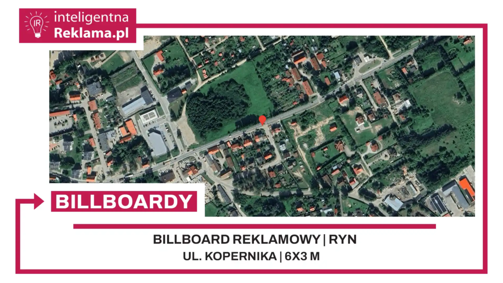 Lokalizacja reklamowa w Ryn przy ul. ul. Kopernika - powierzchnia 18 m²