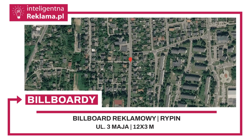Lokalizacja reklamowa w Rypin przy ul. 3 maja - powierzchnia 36 m²