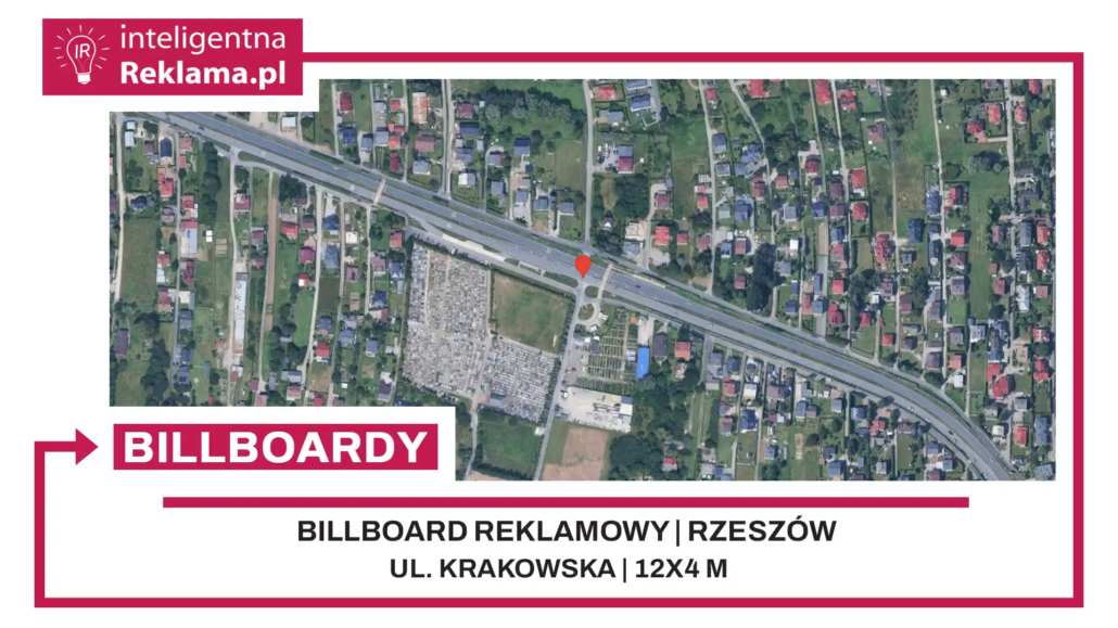 Lokalizacja reklamowa w Rzeszów przy ul. Krakowska - powierzchnia 48 m²
