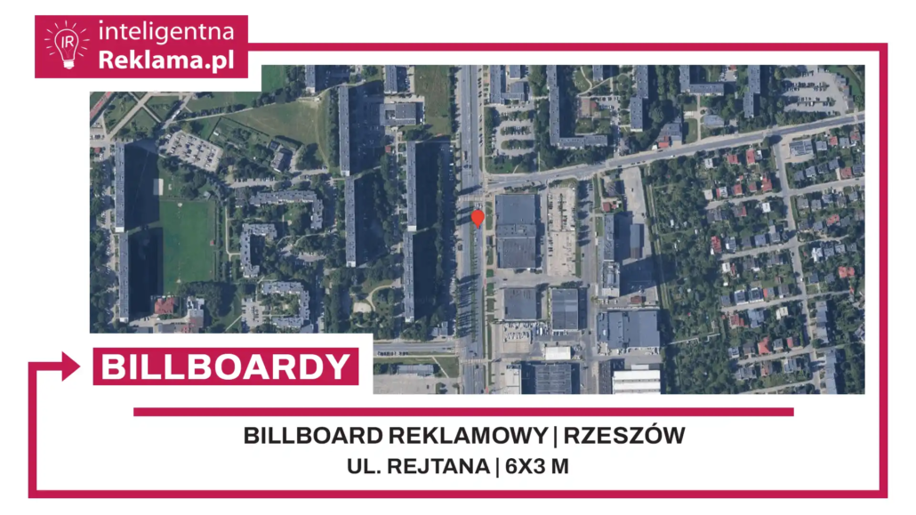 Lokalizacja reklamowa w Rzeszów przy ul. Rejtana - powierzchnia 18 m²