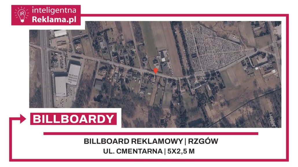 Lokalizacja reklamowa w Rzgów przy ul. Cmentarna - powierzchnia 12,5 m²