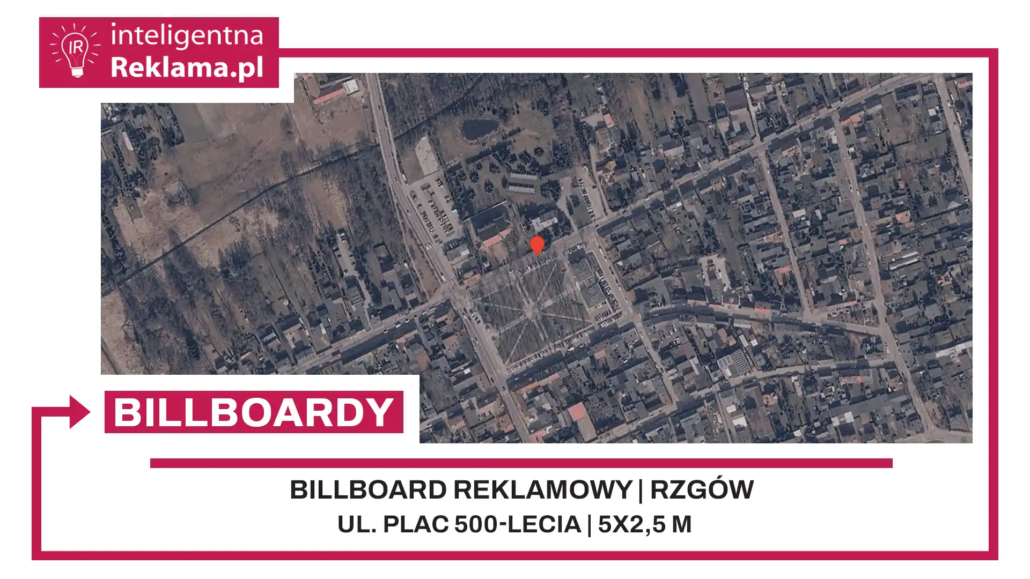 Lokalizacja reklamowa w Rzgów przy ul. ul. Plac 500-lecia - powierzchnia 12,5 m²