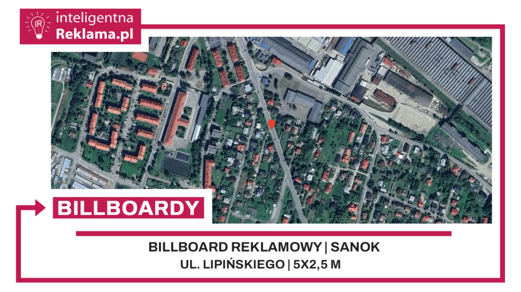 Lokalizacja reklamowa w Sanok przy ul. Lipińskiego - powierzchnia 12,5 m²