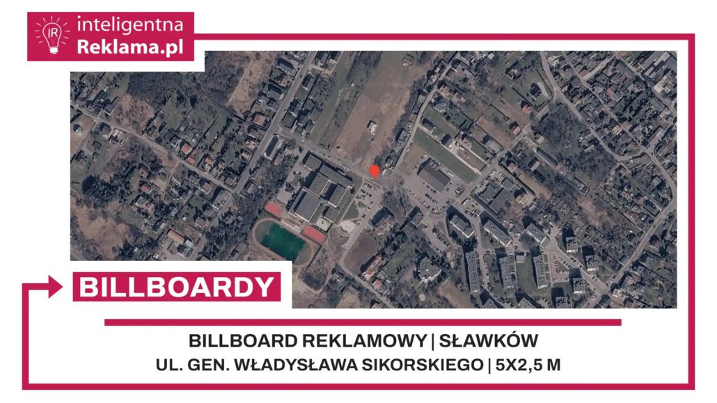 Lokalizacja reklamowa w Sławków przy ul. gen. Władysława Sikorskiego - powierzchnia 12,5 m²