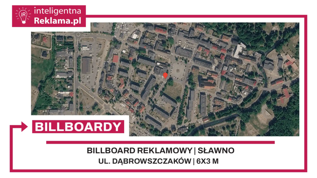 Lokalizacja reklamowa w Sławno przy ul. Dąbrowszczaków - powierzchnia 18 m²