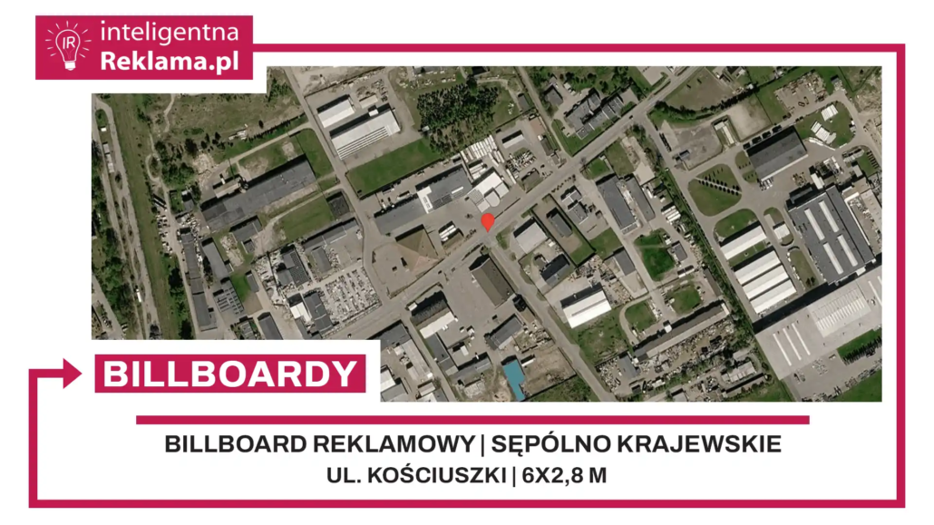Lokalizacja reklamowa w Sępólno Krajewskie przy ul. Kościuszki - powierzchnia 16,8 m²