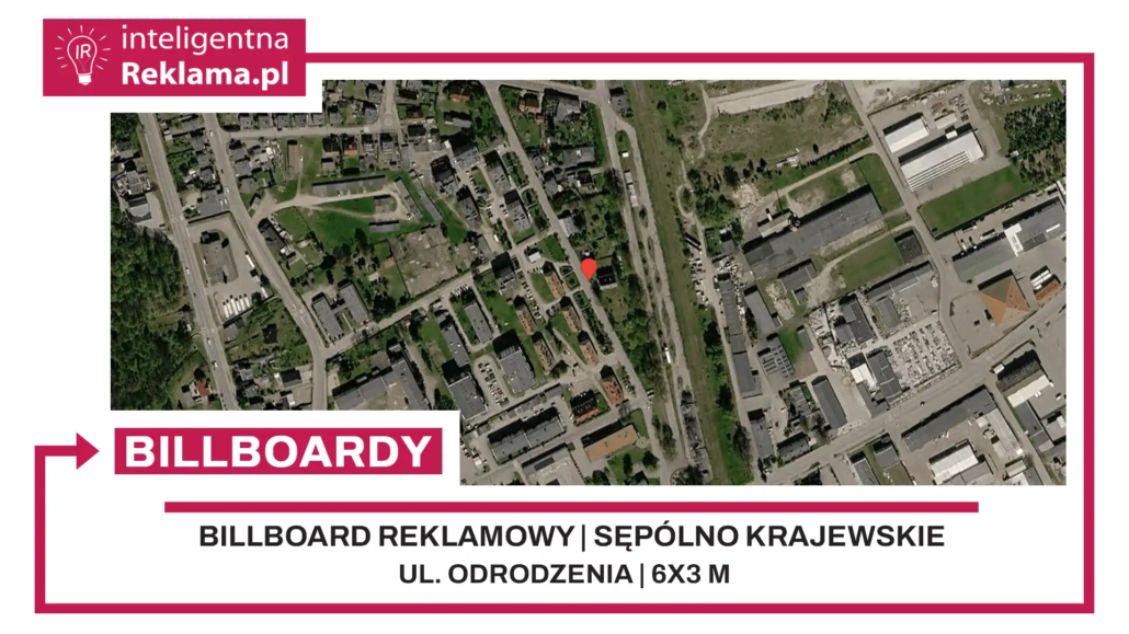 Lokalizacja reklamowa w Sępólno Krajewskie przy ul. Odrodzenia - powierzchnia 18 m²