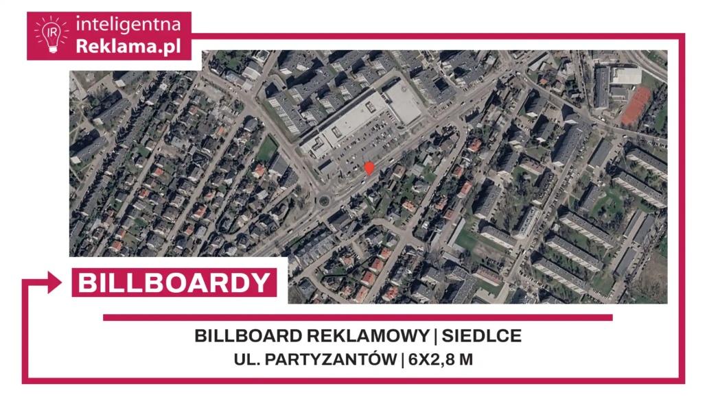 Lokalizacja reklamowa w Siedlce przy ul. Partyzantów - powierzchnia 16,8 m²