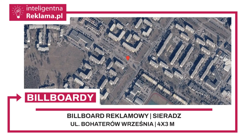 Lokalizacja reklamowa w Sieradz przy ul. Bohaterów Września - powierzchnia 12 m²