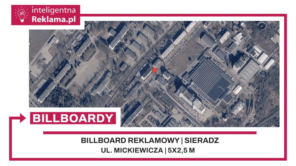 Lokalizacja reklamowa w Sieradz przy ul. Mickiewicza - powierzchnia 12,5 m²
